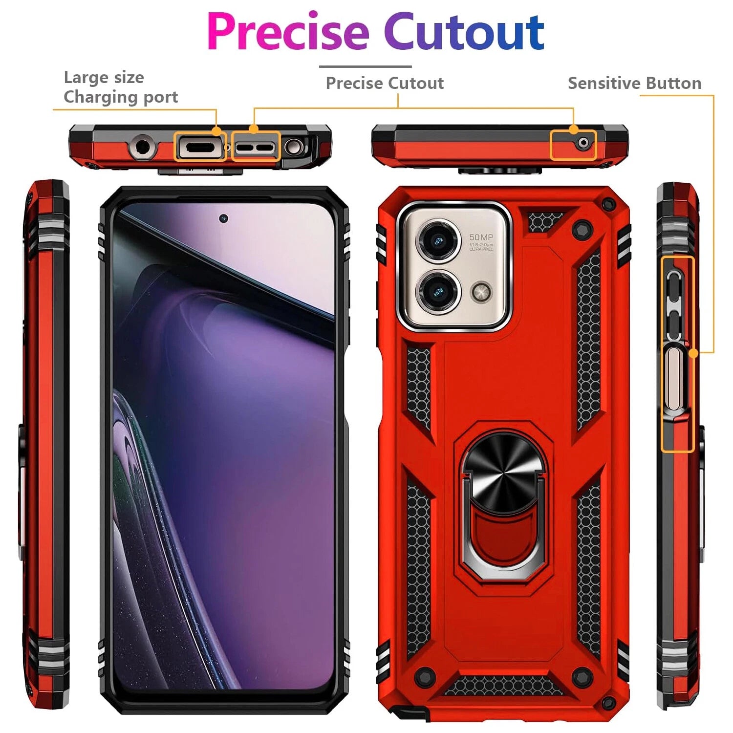 For Motorola Moto G 2025 Case/5G 2024/2023/2022 Phone Cover + Tempered Glass