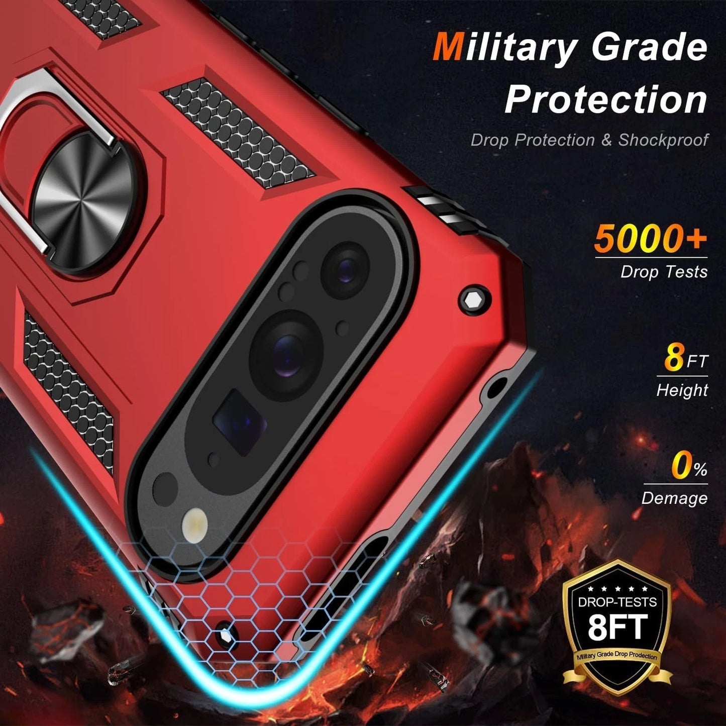 For Google Pixel 9A Case /9 Pro XL/8A/7 Phone Cover Shockproof + Tempered Glass