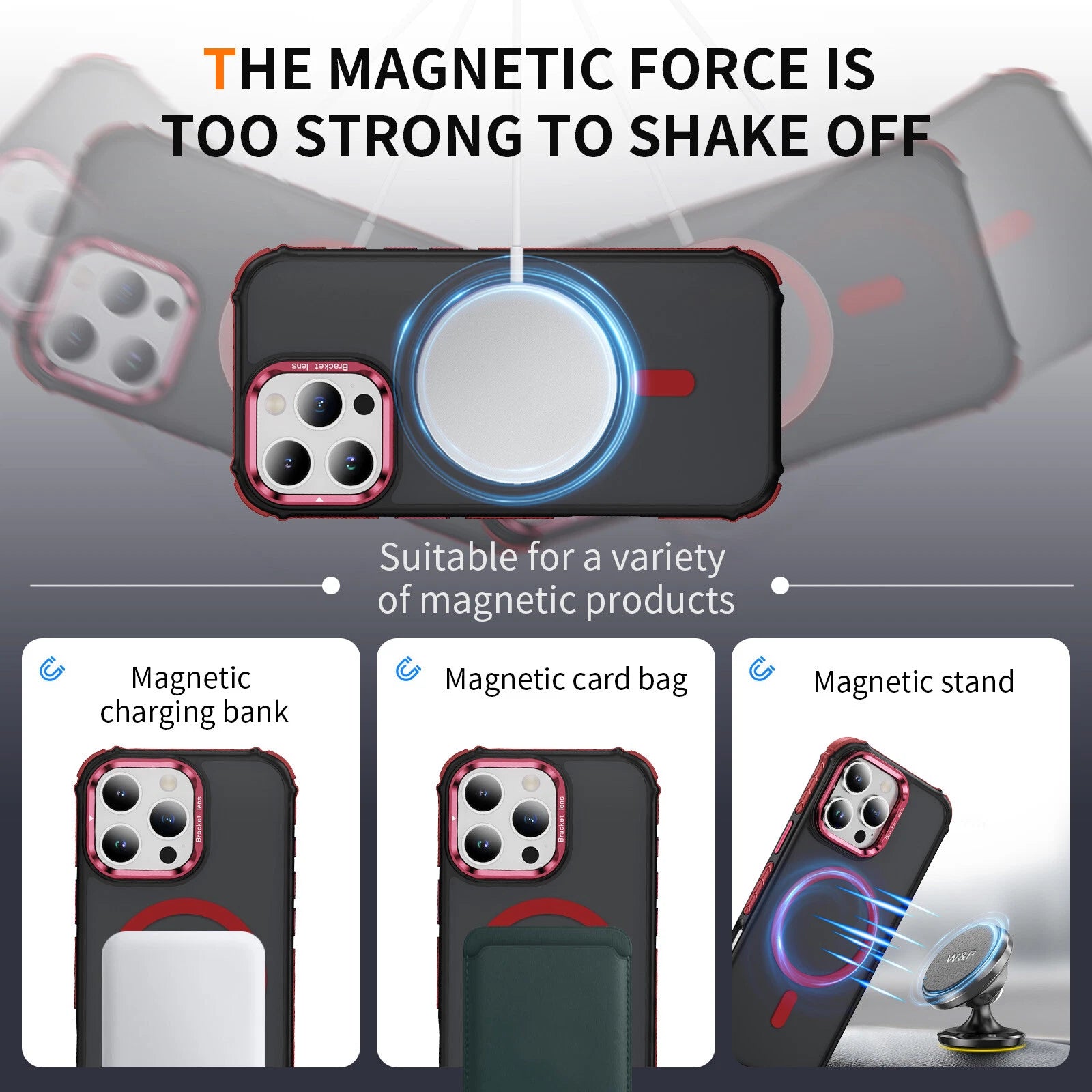 Shockproof Camera Stand Mag Safe Case For iPhone 17 16 15 14 Plus 13 12 Pro Max