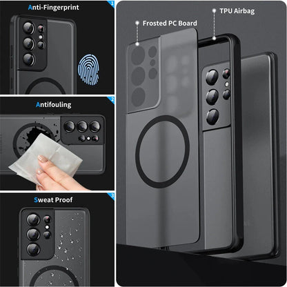 Magnetic Case Camera Cover For Samsung Galaxy S25 S24 S23 S22 S21 S20 Magsafe
