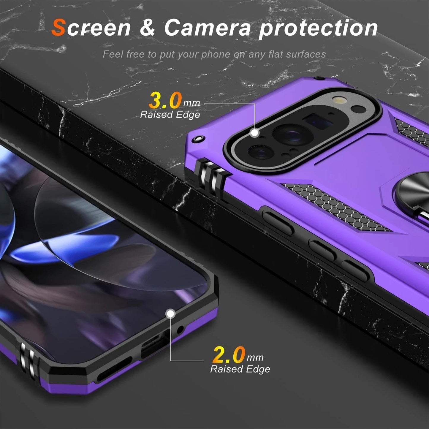 For Google Pixel 9A Case /9 Pro XL/8A/7 Phone Cover Shockproof + Tempered Glass