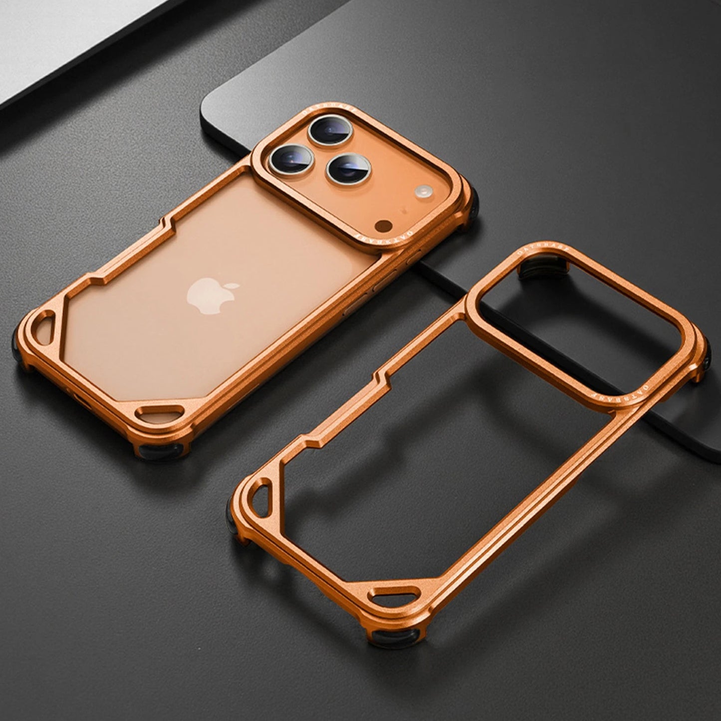 For iPhone 17 Pro Max Air 16 15 Pro Slim Metal Bumper Minimalist Protection Case