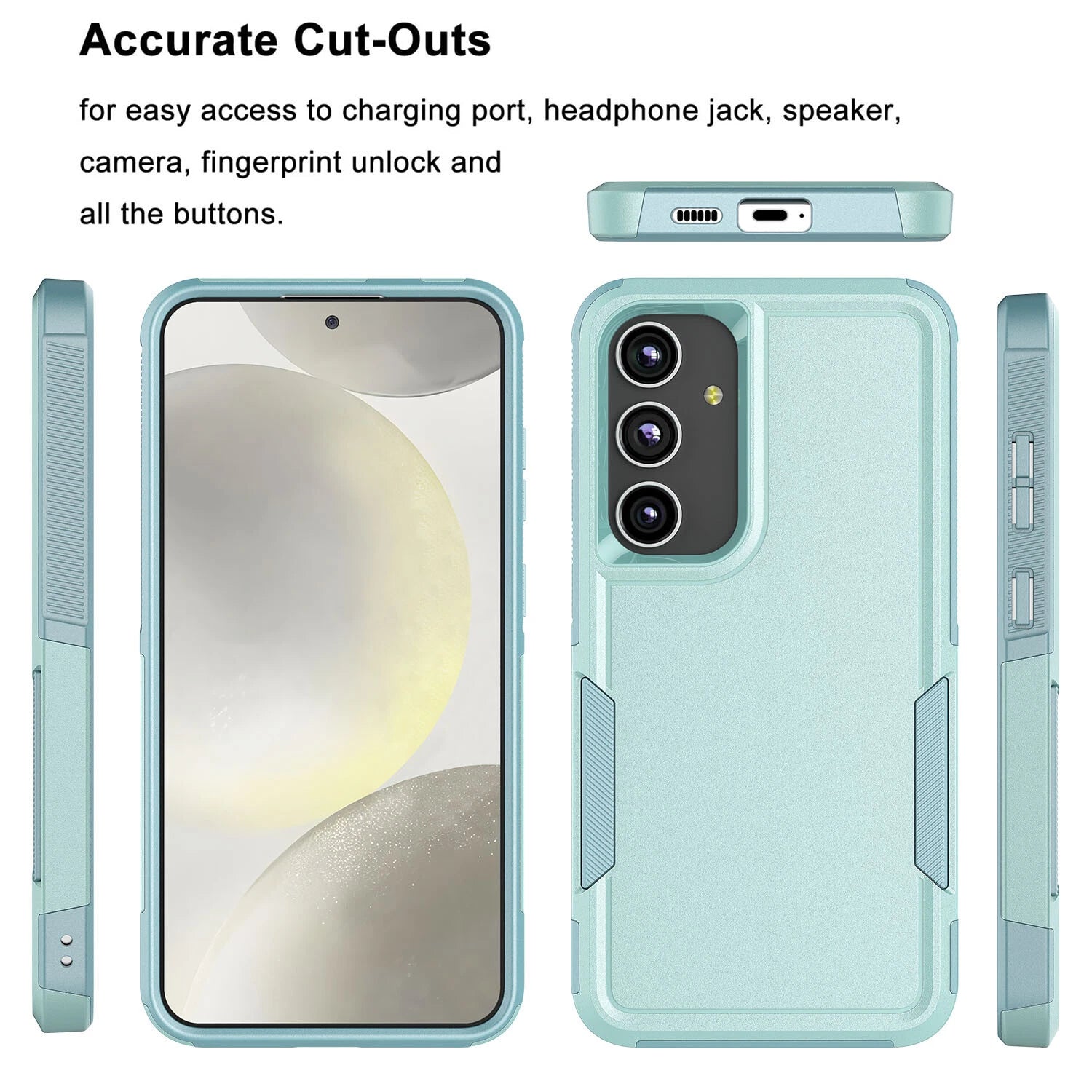 For Samsung Galaxy S25 S25 Plus S25 Ultra Shockproof Case Cover + Tempered Glass