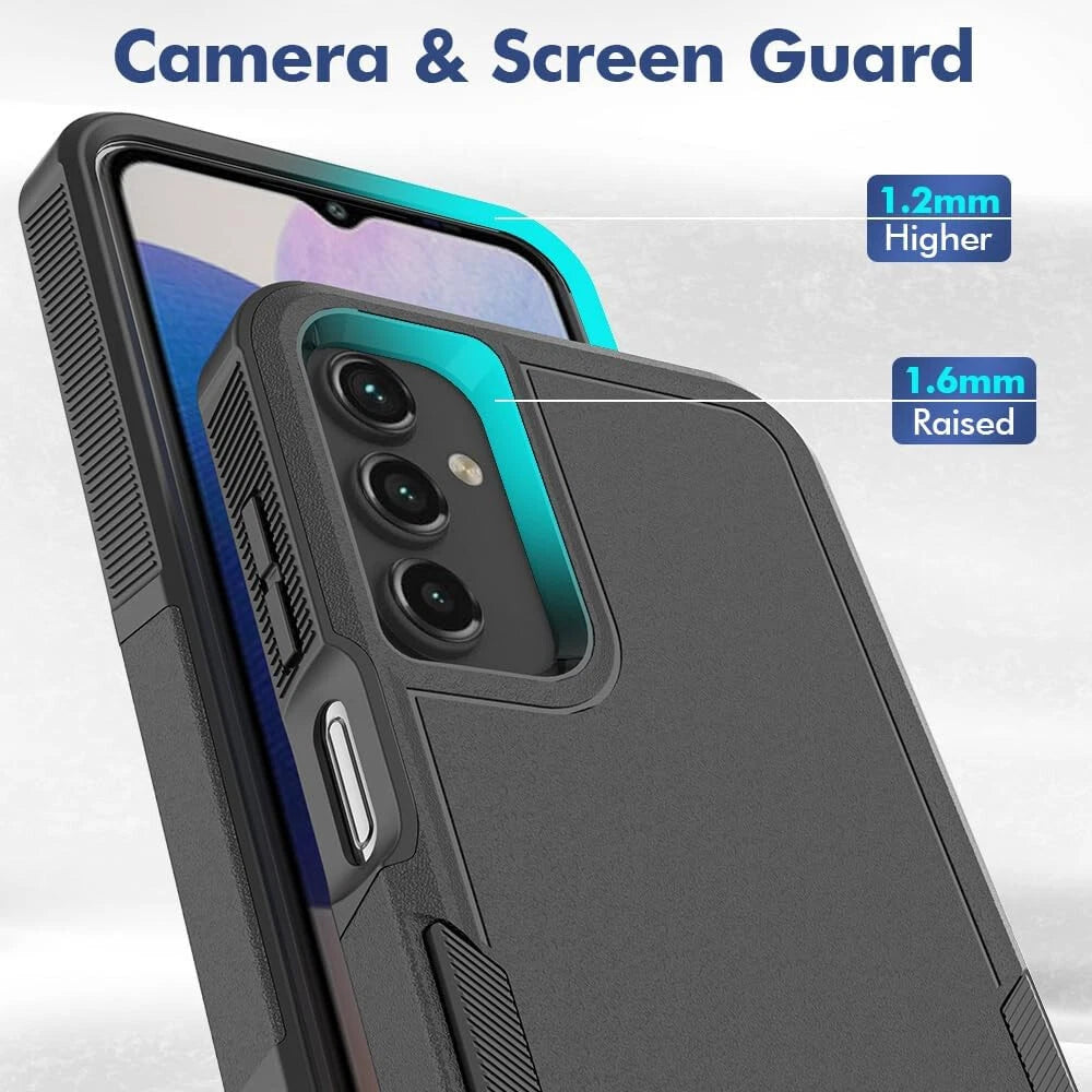For Samsung Galaxy A16 5G Case Heavy-Duty Tough Dual Layer Cover +Tempered Glass