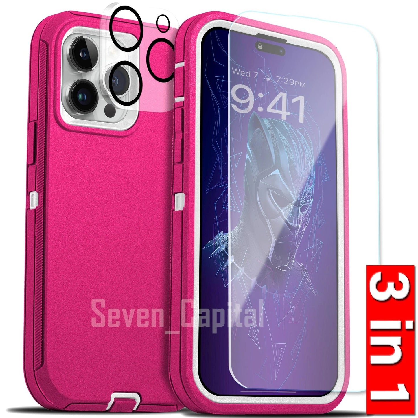 Heavy Duty Shockproof Case for iPhone 17 Air 16 15 14 Pro Max - Military Grade Protection for Outdoors