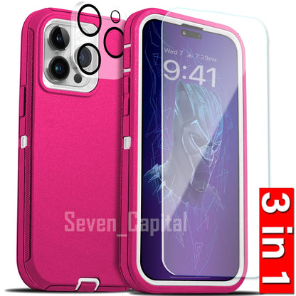 Heavy Duty Shockproof Case for iPhone 17 Air 16 15 14 Pro Max - Military Grade Protection for Outdoors