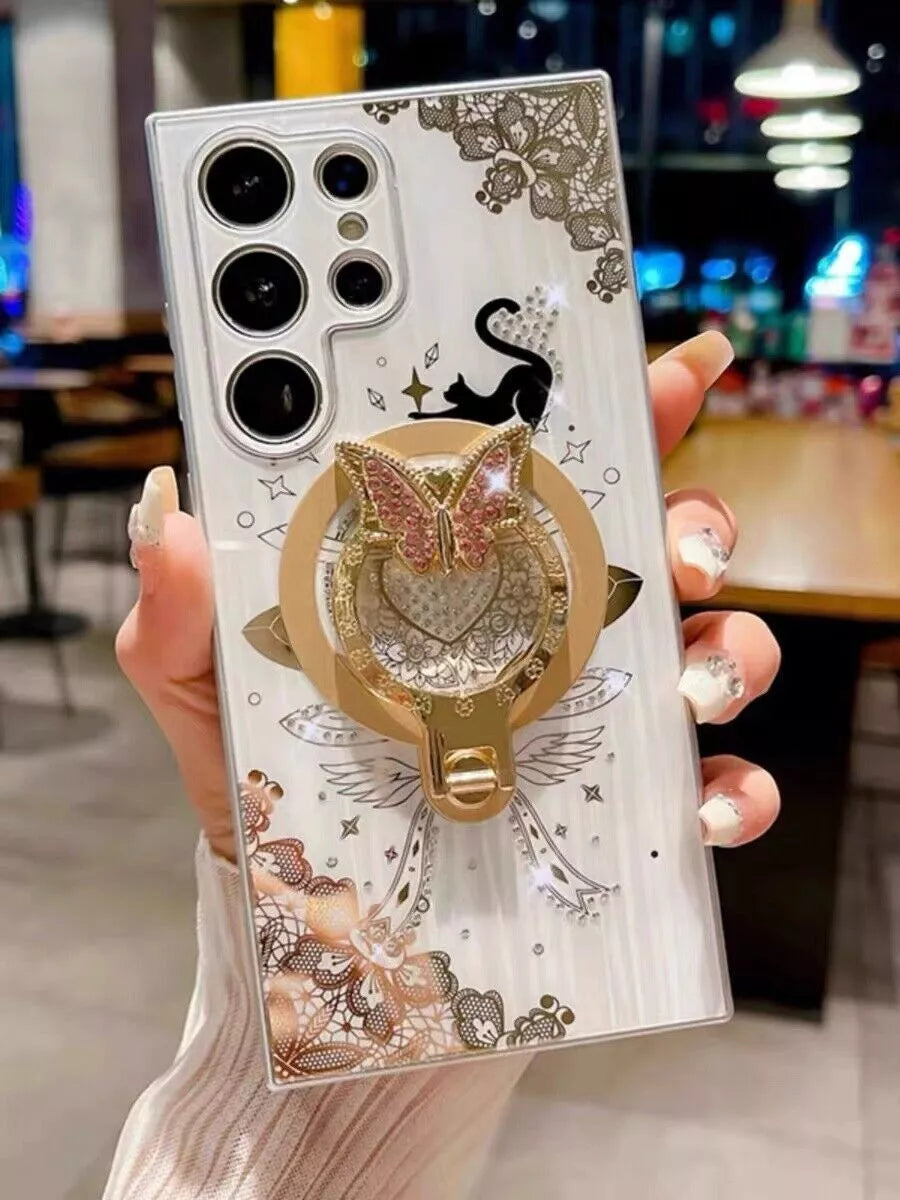 Women's Luxury Phone Case Shockproof Cover For Samsung Galaxy S25 S24 S23 S22