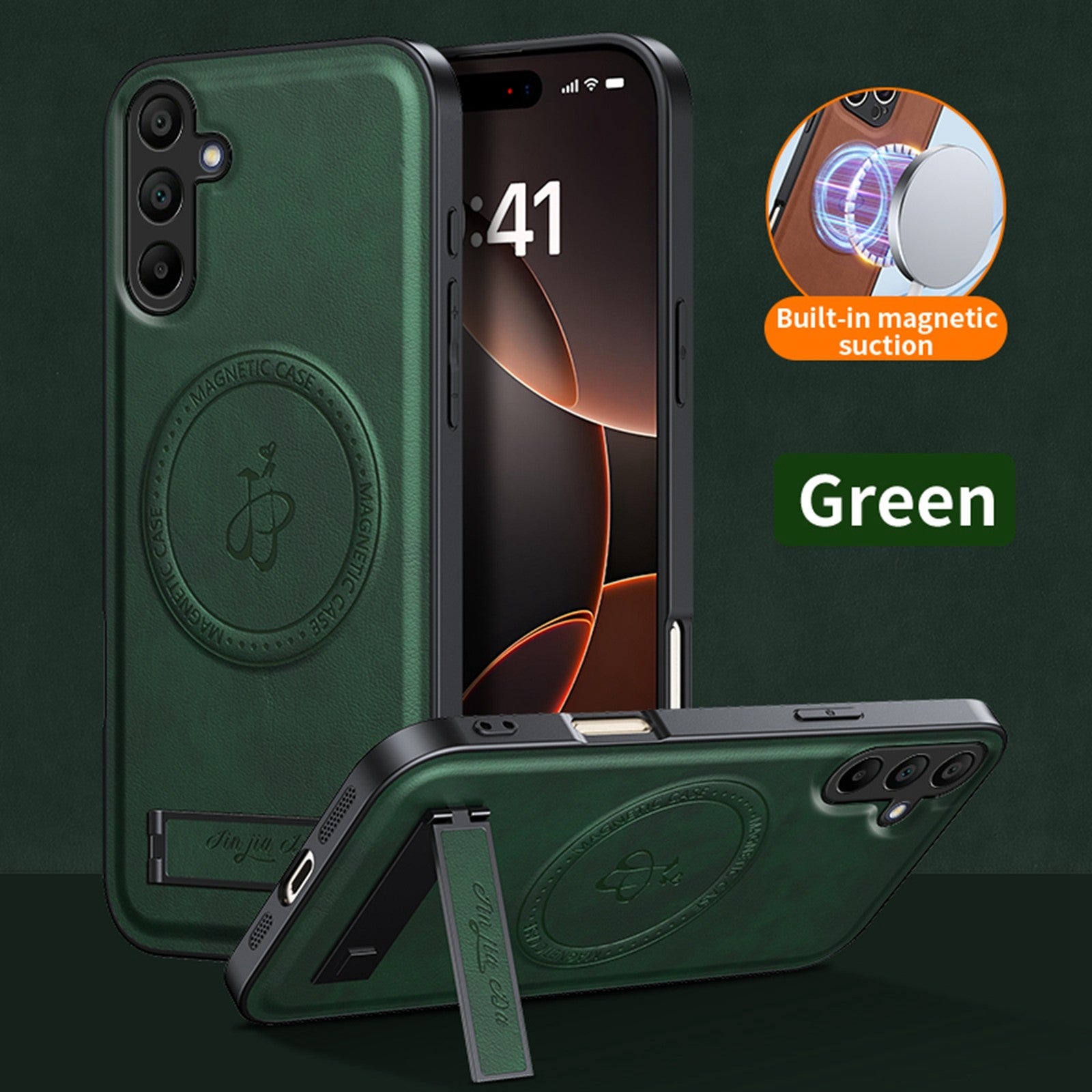 For Samsung Galaxy S26 S25 Ultra S24 S23 S22 Mag Safe Magnetic Slim Leather Case
