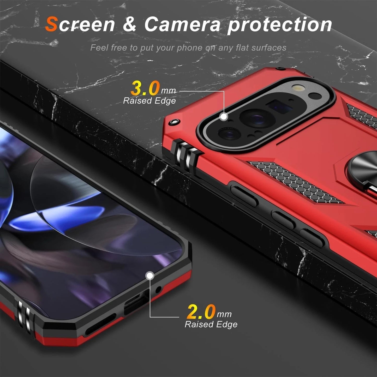 For Google Pixel 9A Case /9 Pro XL/8A/7 Phone Cover Shockproof + Tempered Glass