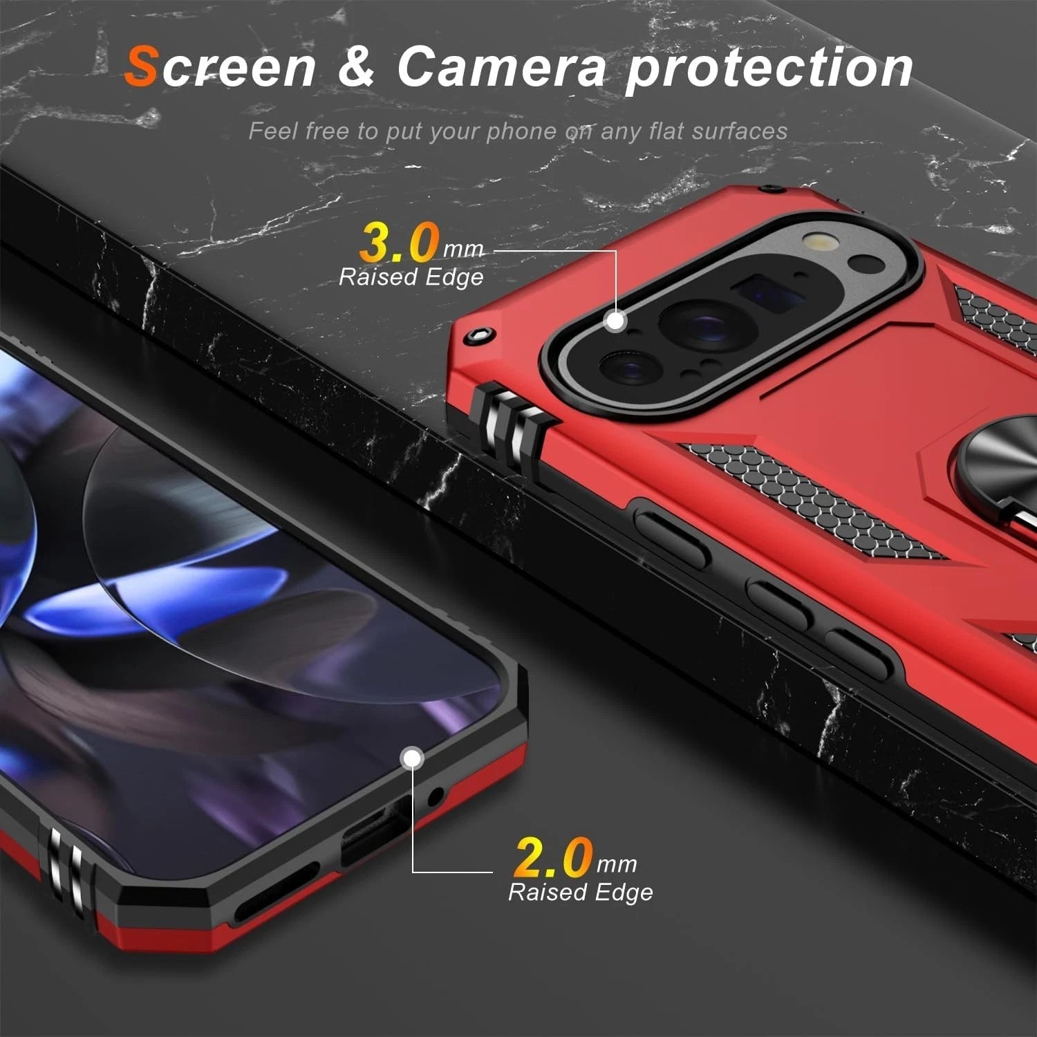 For Google Pixel 9A Case /9 Pro XL/8A/7 Phone Cover Shockproof + Tempered Glass