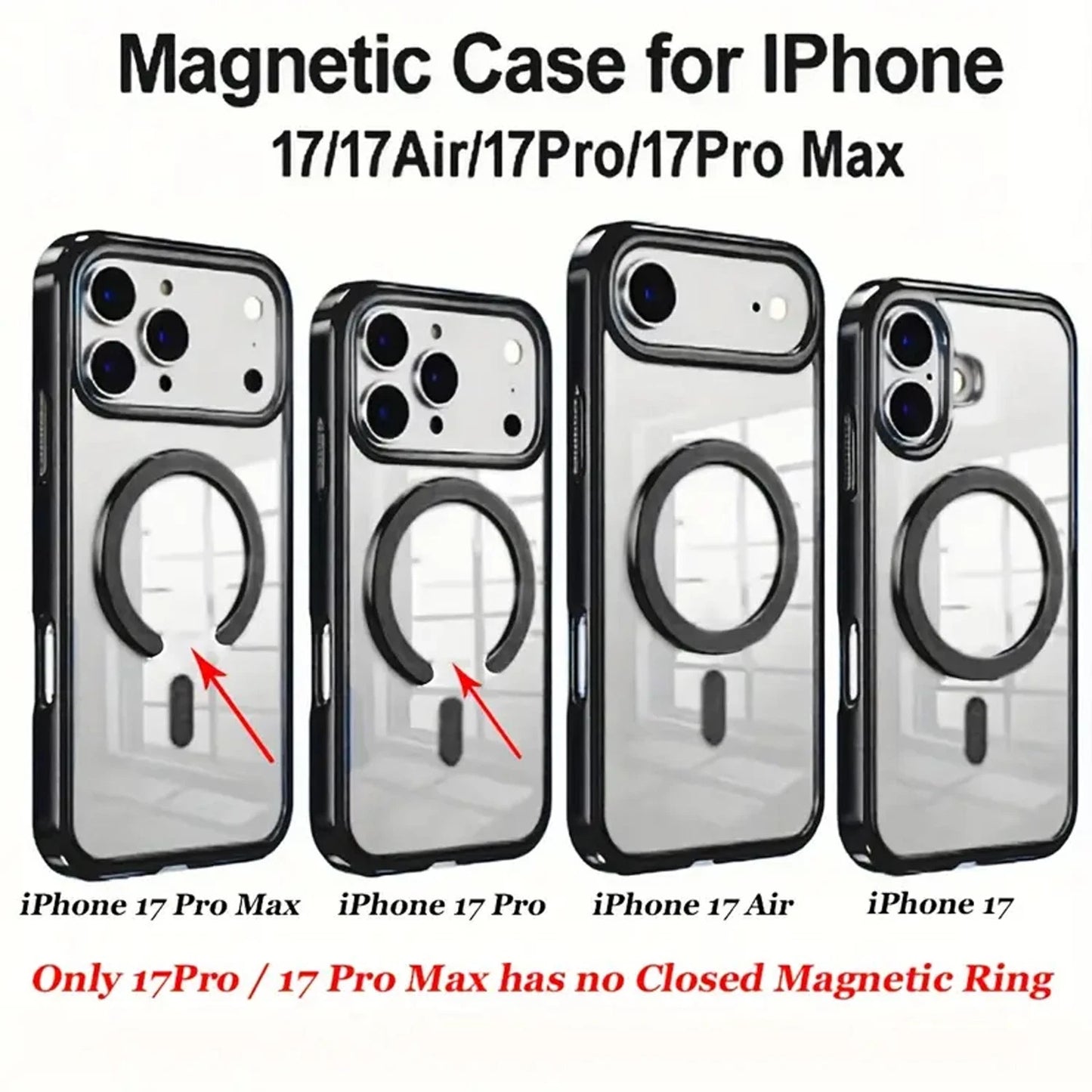 For iPhone 17 Pro Max Case 17 Pro Phone Cover 16 Shockproof +Tempered Glass