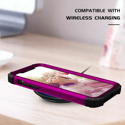 For iPhone 16e 16 17 Pro Max 15 14 13 12 11 Shockproof Rubber Hybrid Armor Case