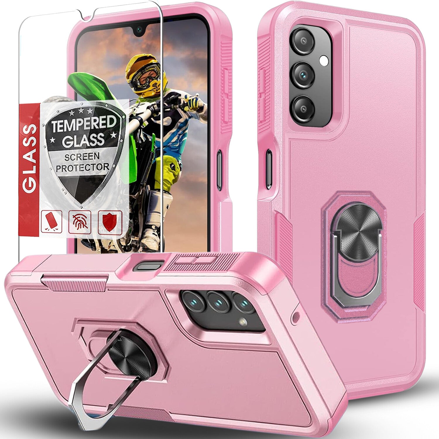For Samsung Galaxy S25 Ultra Case S25/S24/S23/FE/ Phone Cover + Tempered Glass
