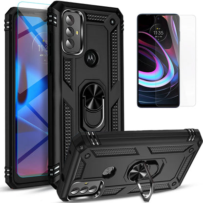 For Motorola Moto G Play 2024 Case /2023 Phone Cover Shockproof + Tempered Glass