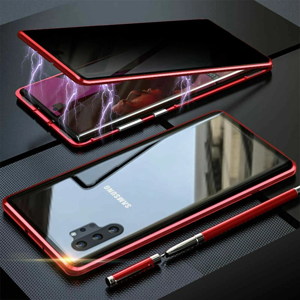 For Samsung Galaxy S25 Ultra S24+ S23 S22 S21 360�� Anti-Spy Magnetic Glass 