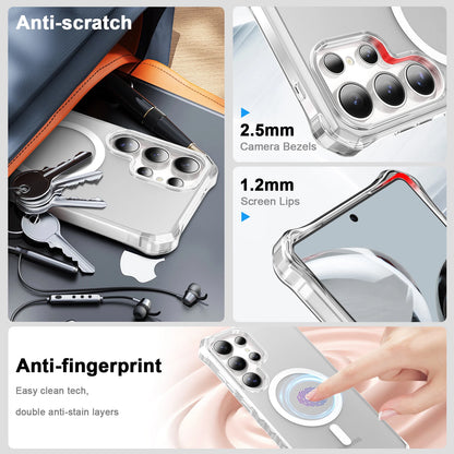 For Samsung Galaxy S25 Ultra S24+ Shockproof Matte TPU+PC Case Mag Safe Cover