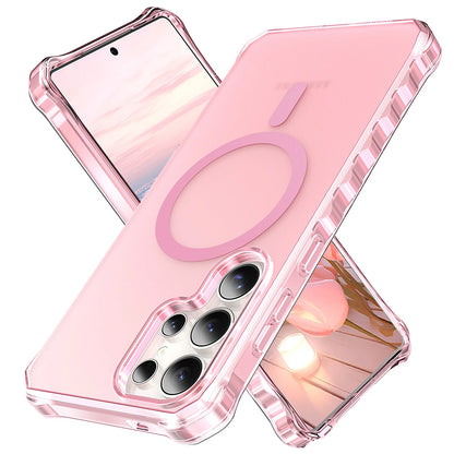 For Samsung Galaxy S25 Ultra S24+ Shockproof Matte TPU+PC Case Mag Safe Cover