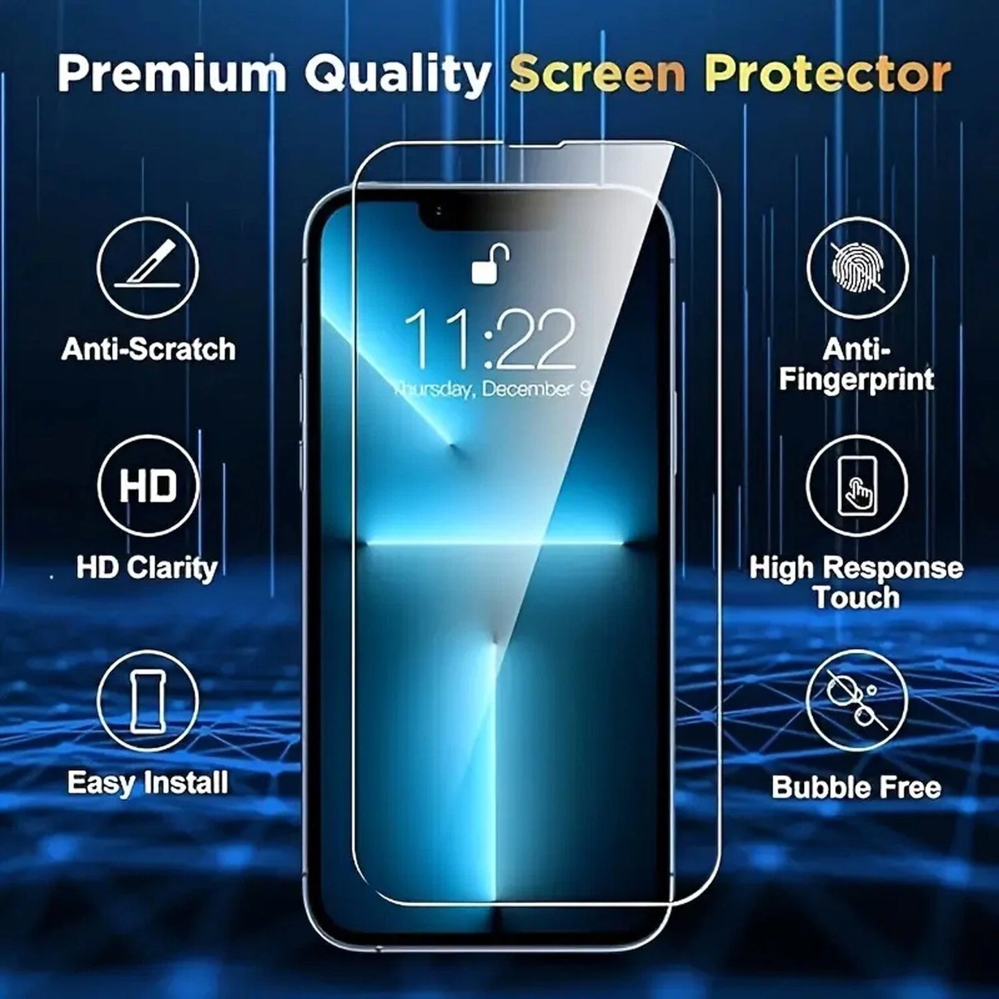 For iPhone 17 Pro Max 16 15 14 13 11 Case Air Phone Protect Cover + Glass Screen