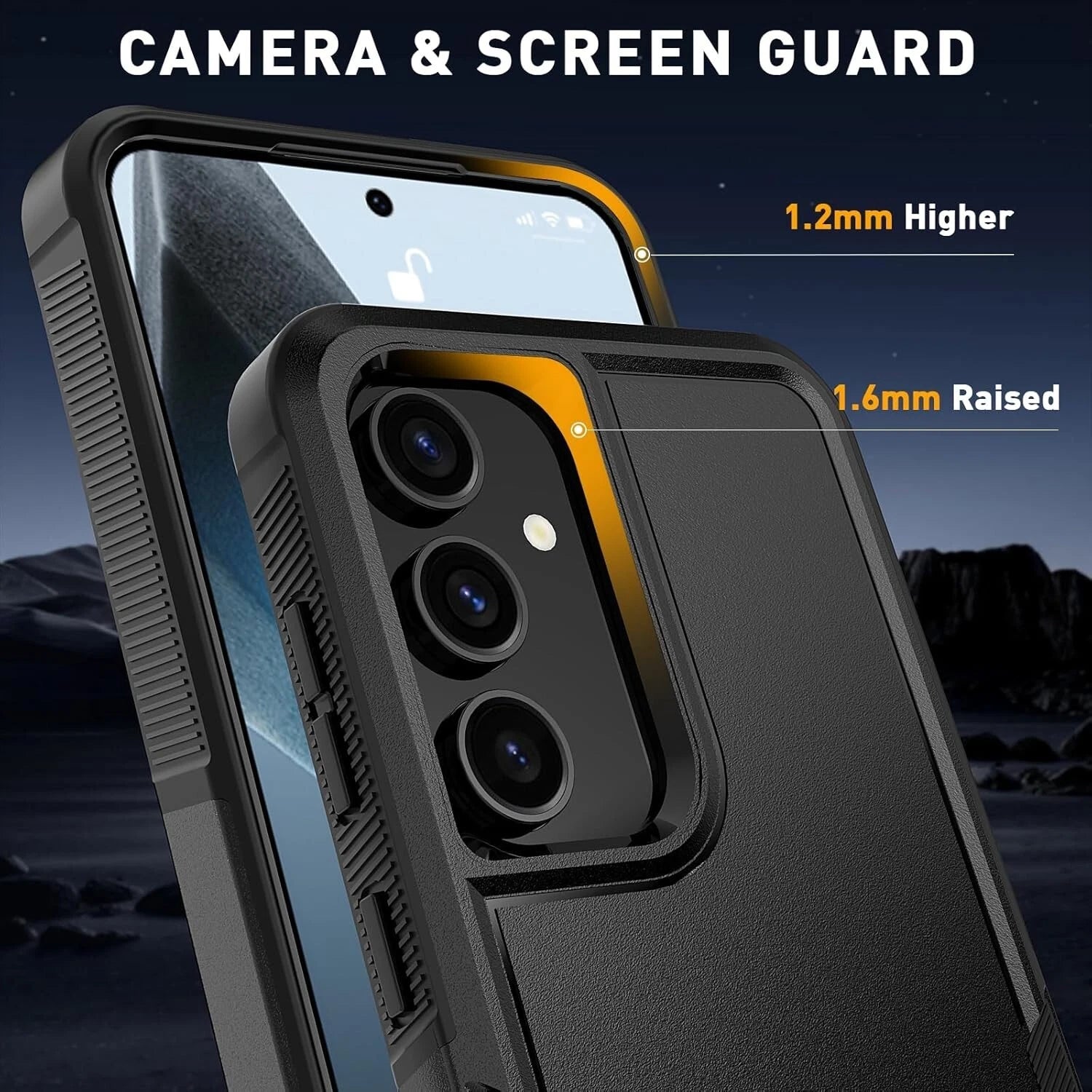 For Samsung Galaxy S25 S25 Plus S25 Ultra Shockproof Case Cover + Tempered Glass