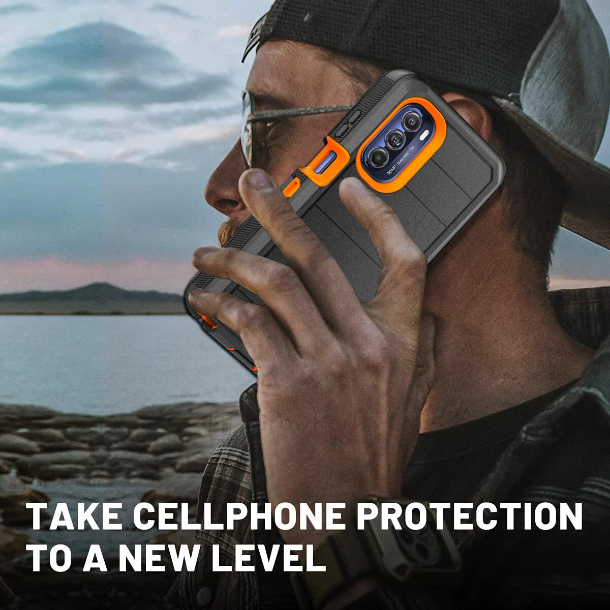 Rugged ShockProof Armor Hybrid Phone Case Cover Belt Clip Stand Screen Protector