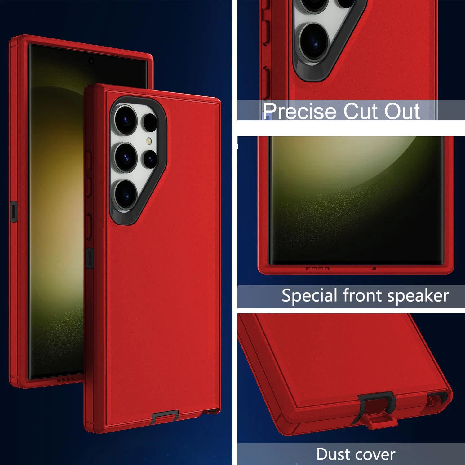 For Samsung Galaxy S25 Ultra 24 23 22 + Shockproof Case Cover+Screen Protector