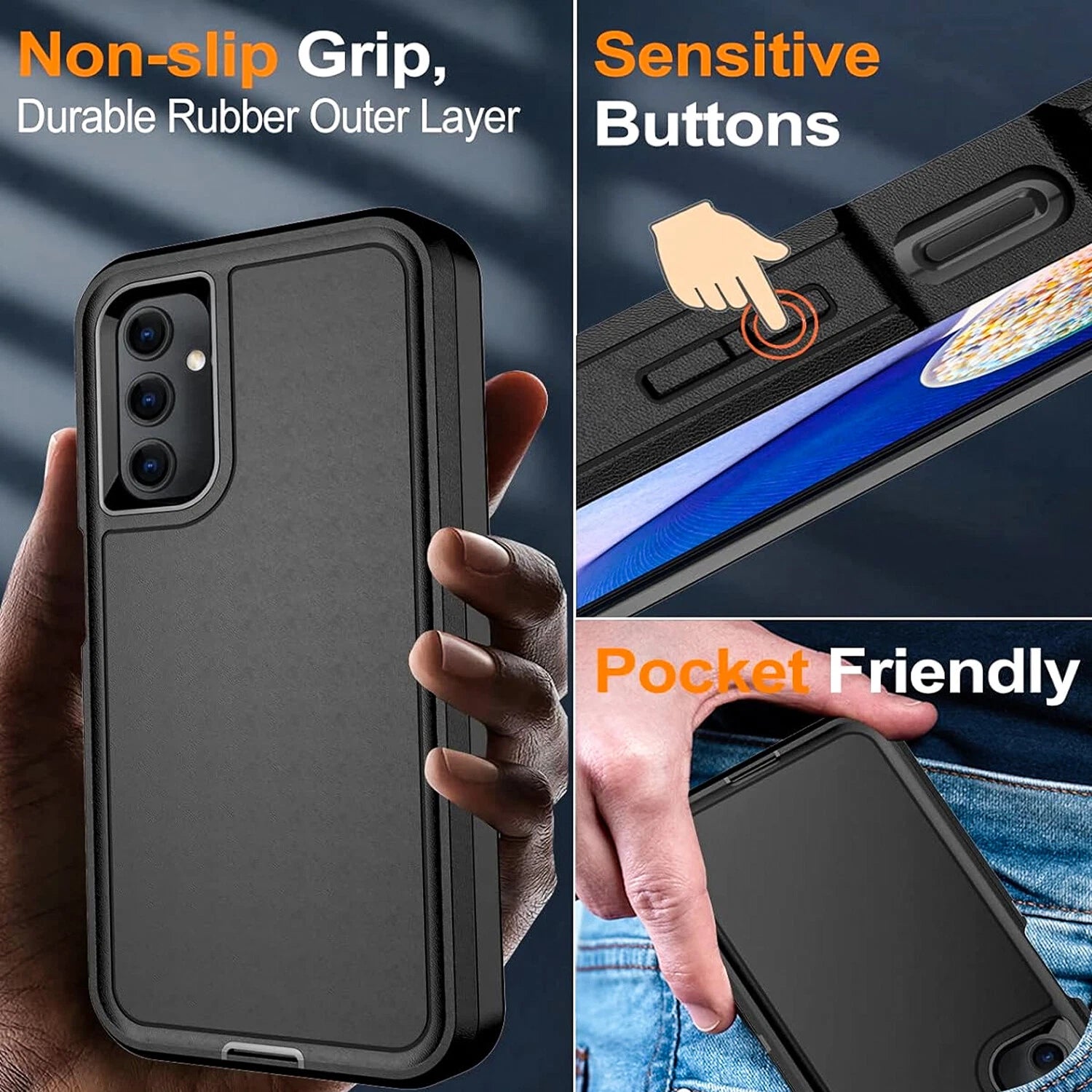 For Samsung Galaxy A17 5G Case A16 5G Phone Cover A15 A14 A03S A32 +Screen Glass