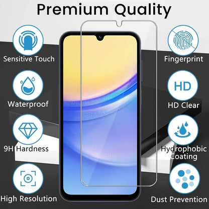 For Samsung Galaxy A16 5G A14 A54 A03S A35 Case Phone Cover + Tempered Glass
