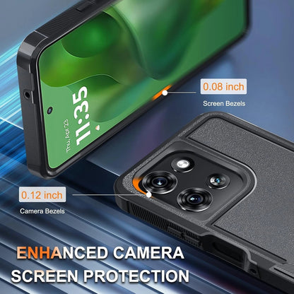 For Motorola Moto G 2025 Case Shockproof Phone Cover + Tempered Glass Screen
