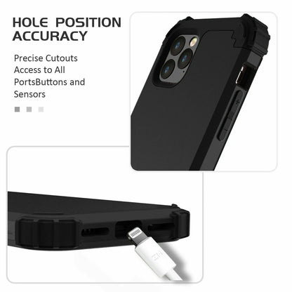 For iPhone 16e 16 17 Pro Max 15 14 13 12 11 Shockproof Rubber Hybrid Armor Case