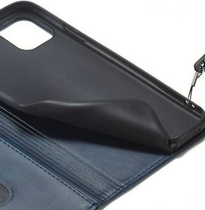 For iPhone 17 16 15 14 13 12 Plus Pro Max Air Leather Magnetic Flip Wallet Case