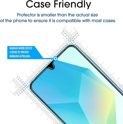 For Samsung Galaxy A16 5G Soft Silicone Case Phone Cover + Tempered Glass