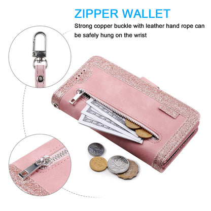 Zipper Leather Wallet Case For Samsung Galaxy S25 S24 S23 S22 Ultra Plus S21 S20
