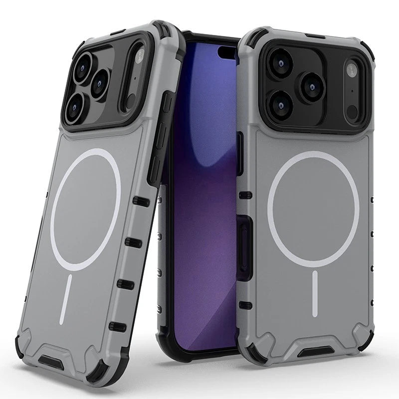 For iPhone 17 Pro Max 16 15 14 13 12 Shockproof Armor Magnetic Attraction Cover