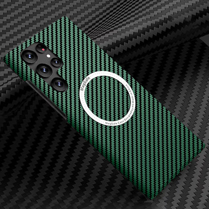 For Samsung Galaxy S25 Ultra S24 S23S22 MagSafe Case Magnetic Carbon Fiber Cover