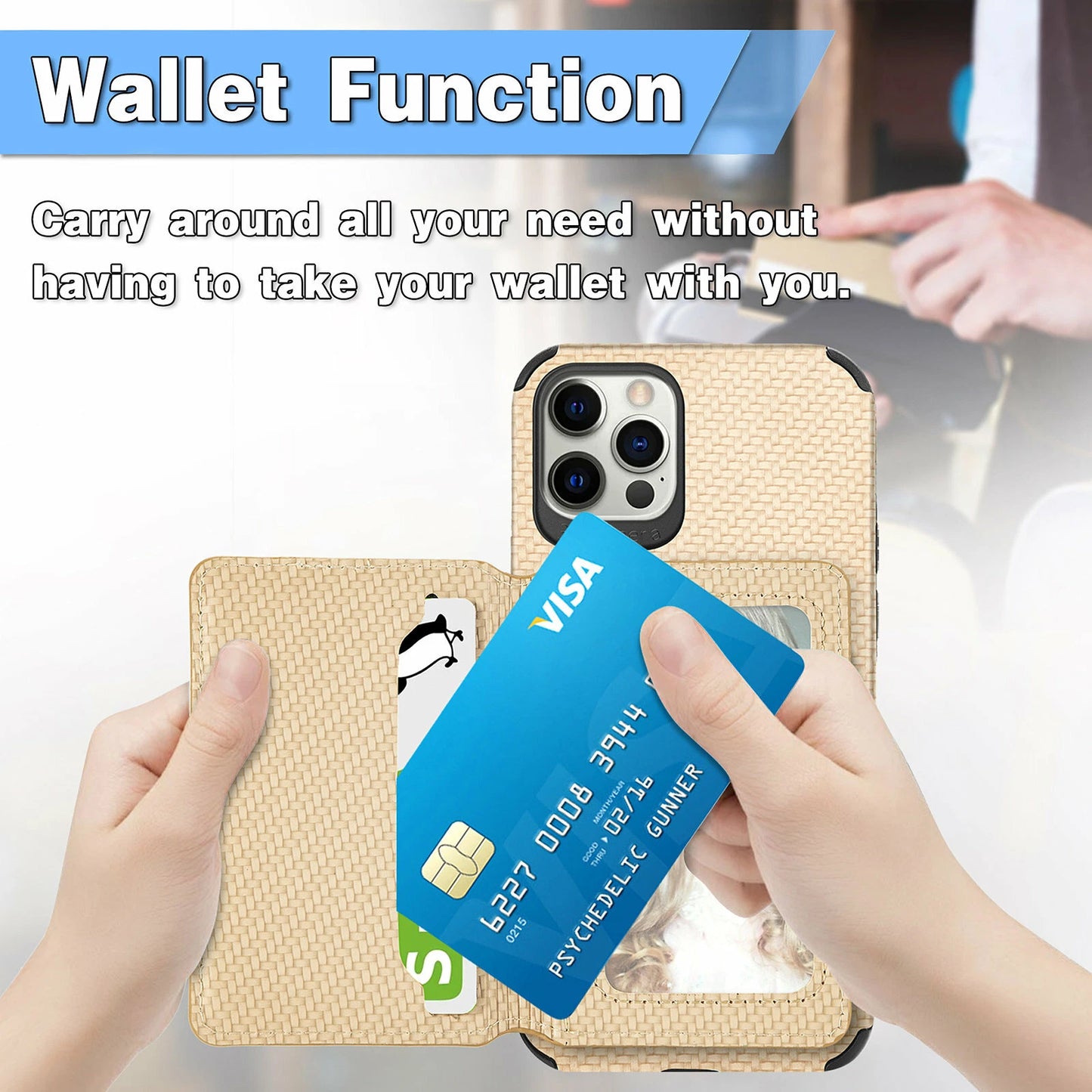 Magnetic Flip Wallet Case for iPhone 17 16 15 14 13 12 11 Pro Max - Slim Card Holder Leather Cover