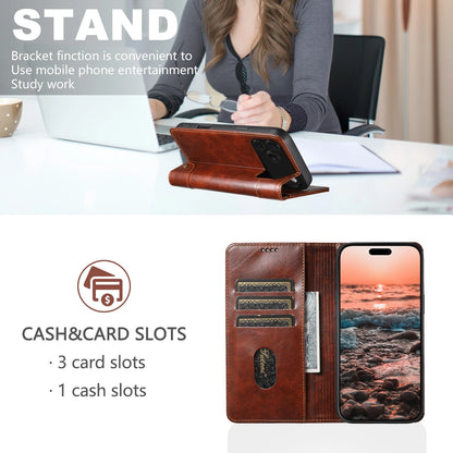 Retro PU Leather Flip Wallet Case Cover For iPhone 17 Pro Max 16 15 14 13 12 11