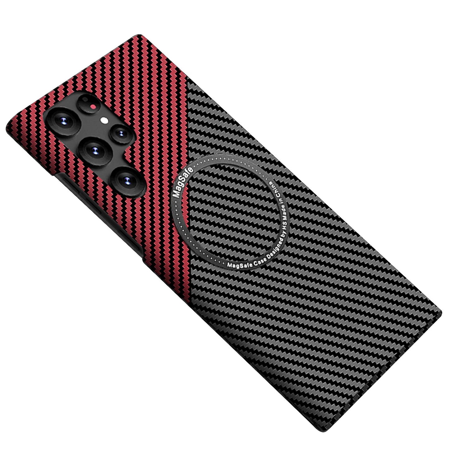 For Samsung Galaxy S25 Ultra S24 S23S22 MagSafe Case Magnetic Carbon Fiber Cover