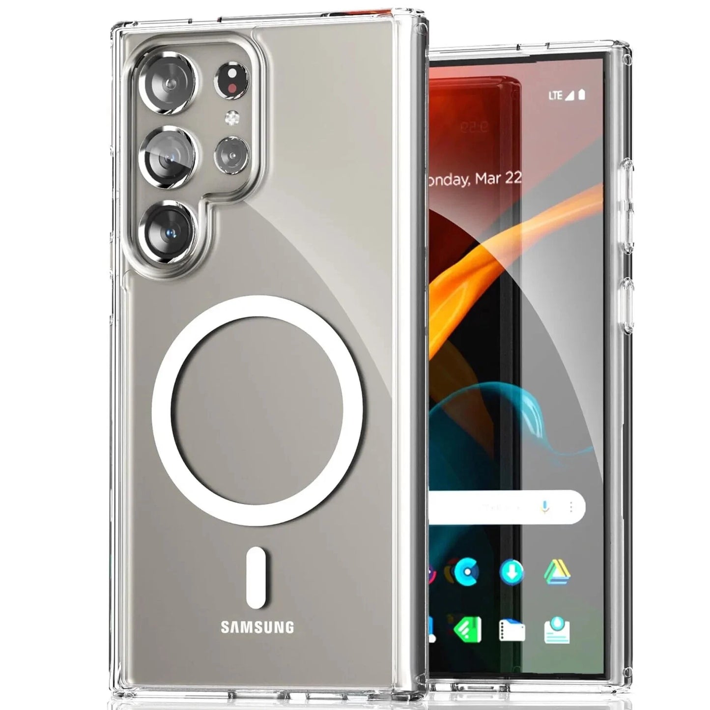 For Samsung Galaxy S25 S24 S23 S22 S21 Ultra Mag Safe Magnetic Clear Case Cover