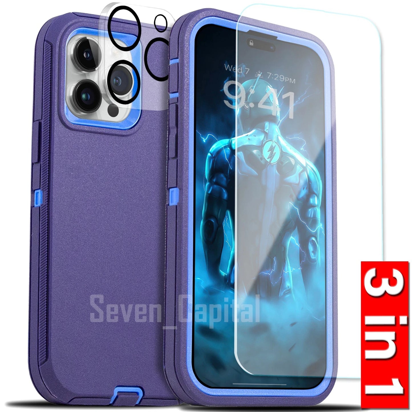 Heavy Duty Shockproof Case for iPhone 17 Air 16 15 14 Pro Max - Military Grade Protection for Outdoors