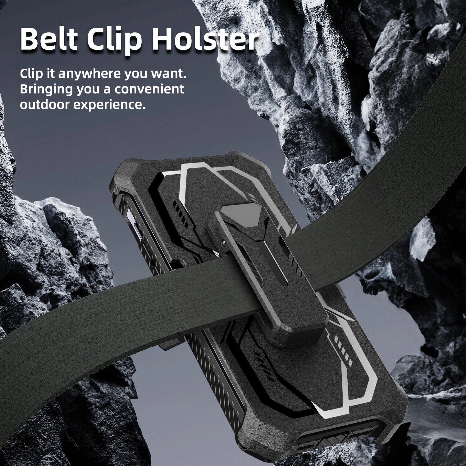 For iPhone 16 Pro Max 15 14 13 12 11 Heavy Duty Defender Case Belt Clip Holster