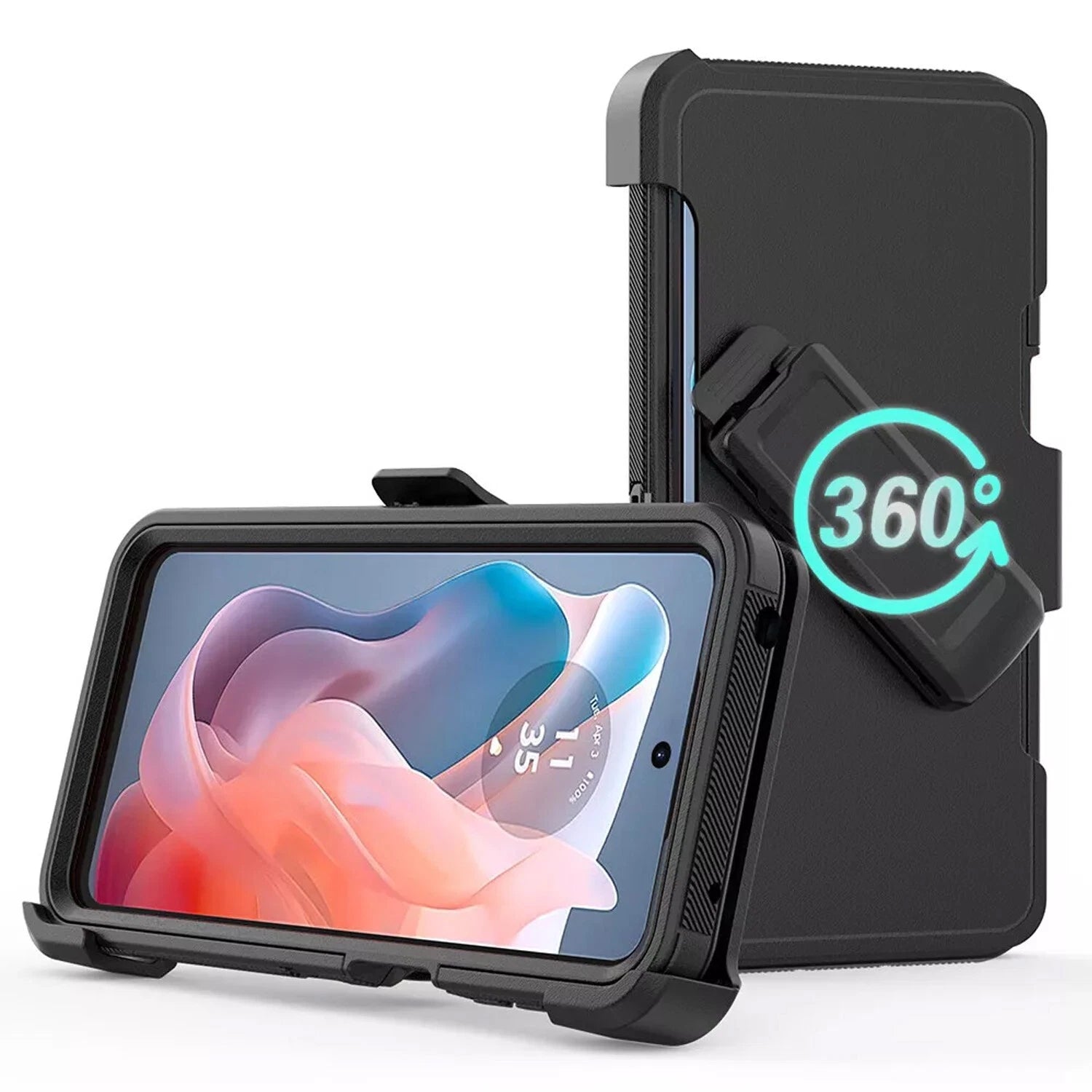 Heavy Duty For Moto G 2025 Case - Rugged Shockproof Cover with Tempered Glass Screen Protector