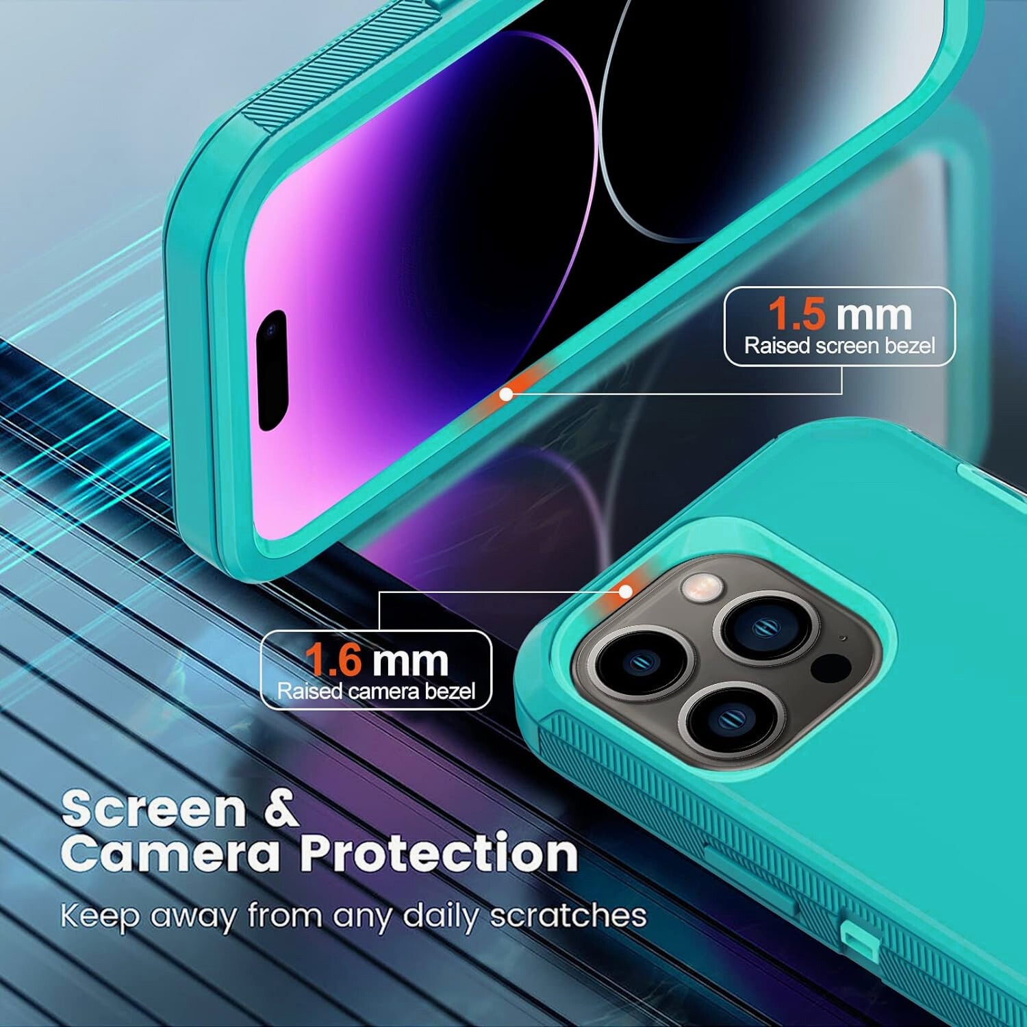 For iPhone 13 Case /13 Pro Max/Mini/Pro/ Phone Cover Shockproof + Tempered Glass