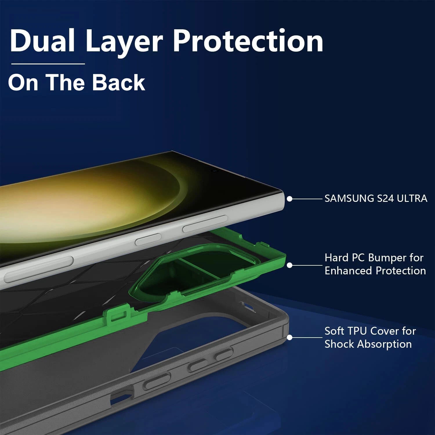 For Samsung Galaxy S25 Ultra 24 23 22 + Shockproof Case Cover+Screen Protector