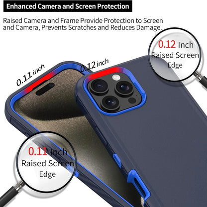 For iPhone 16 Pro Max Case 15 14 13 Phone Cover Shockproof Holster Screen Glass