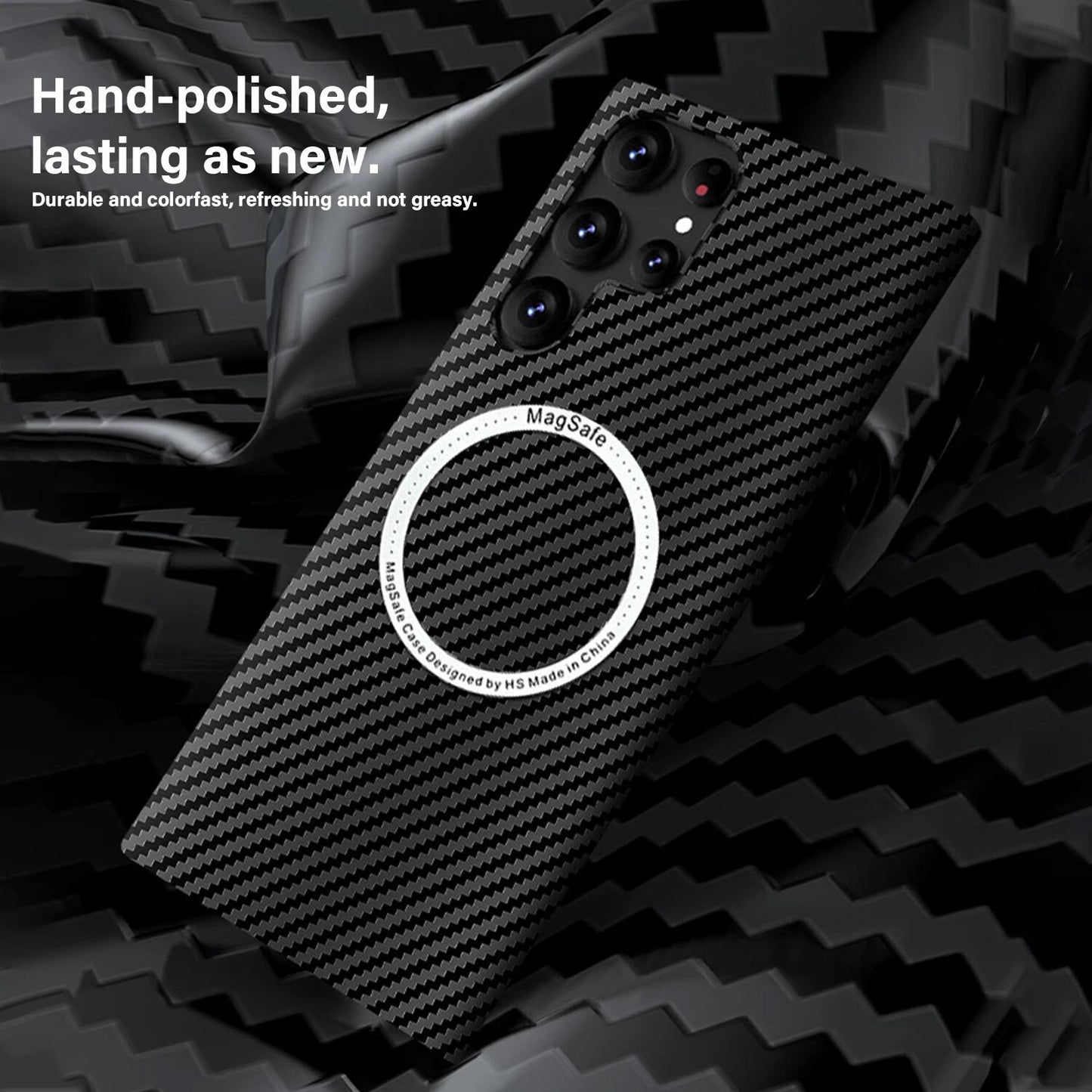 For Samsung Galaxy S25 Ultra S24 S23S22 MagSafe Case Magnetic Carbon Fiber Cover