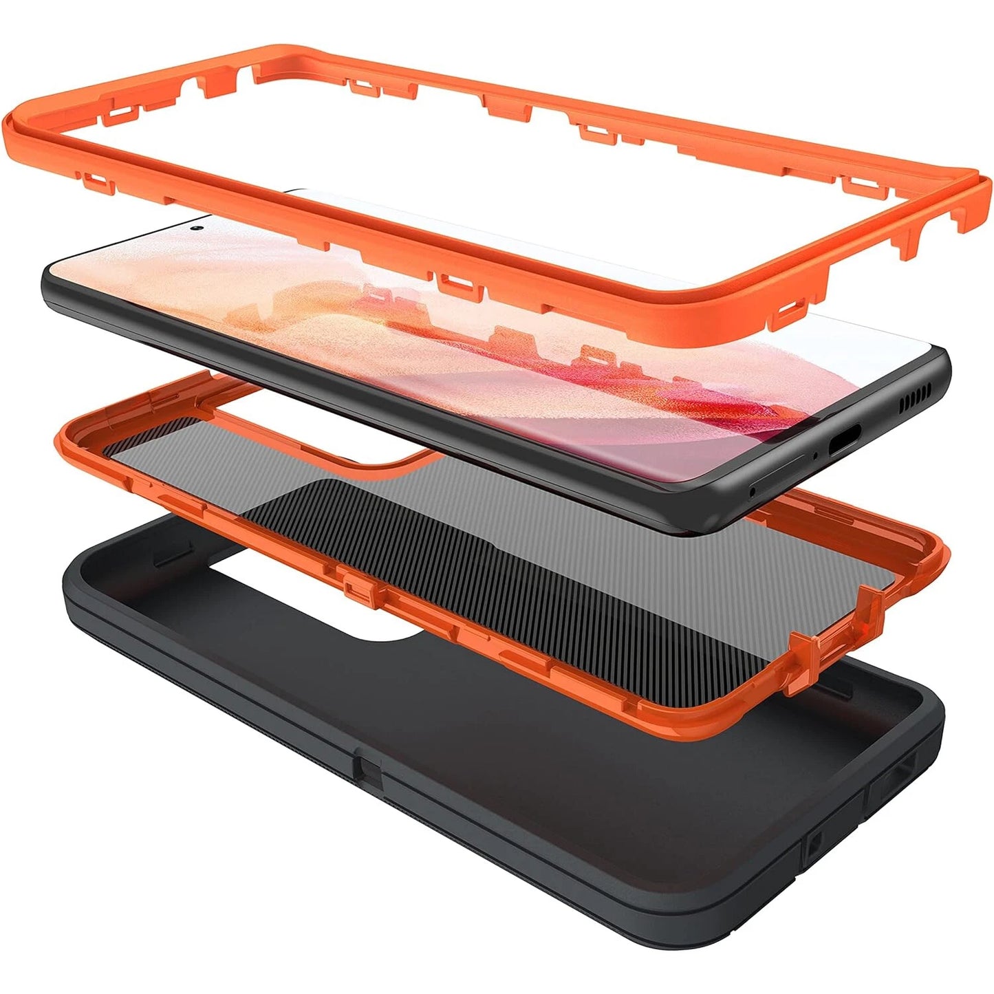 For Samsung Galaxy S25 Ultra S24 S23 S22 S20 FE Case Phone Cover + Screen Glass
