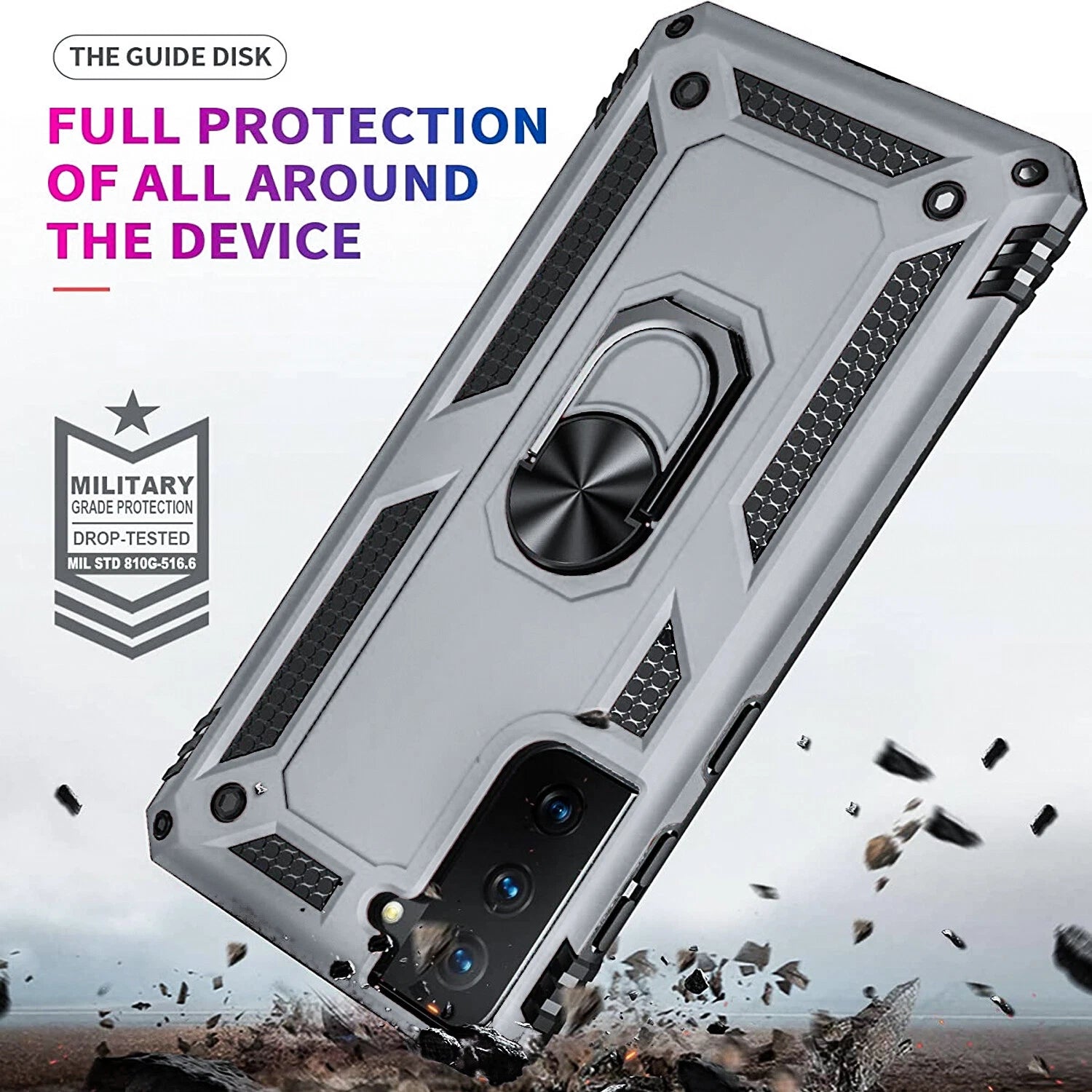 For Samsung Galaxy S21 Case /S21 Ultra/FE Phone Cover + Tempered Glass Screen