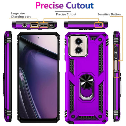 Motorola Moto G 2025 Case - Heavy Duty Shockproof Cover with Tempered Glass Screen Protector for Moto G 5G