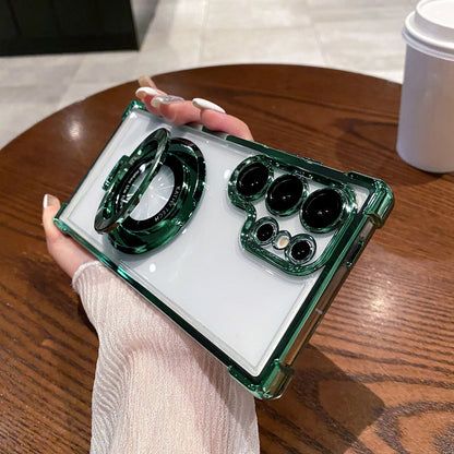 Case For Samsung Galaxy S25 Ultra S24FE S23 Shockproof Mag Safe Ring Stand Cover