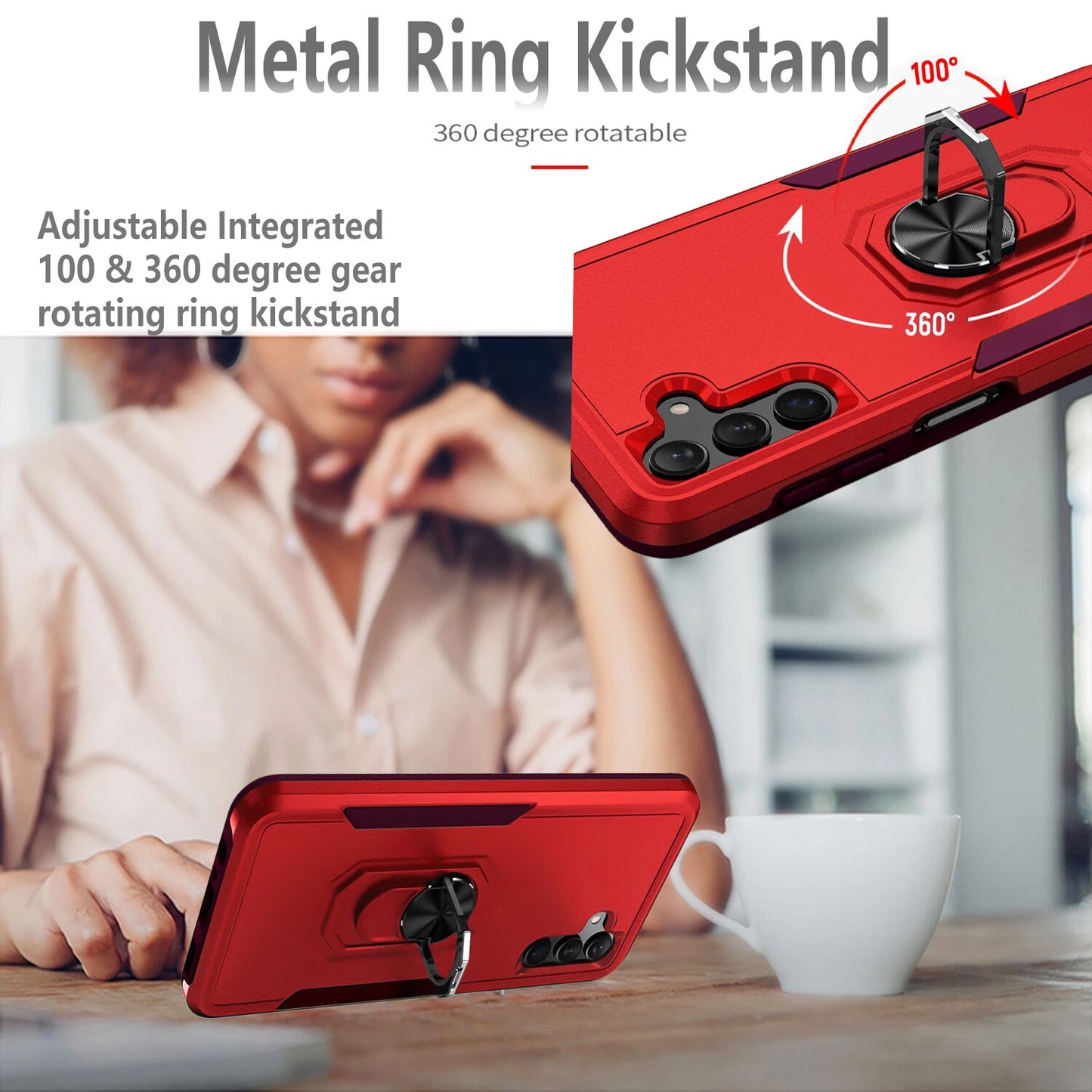 For Samsung Galaxy A16 A15 5G A14 A54 A03S A13 A32 A33 Case Phone Cover + Glass